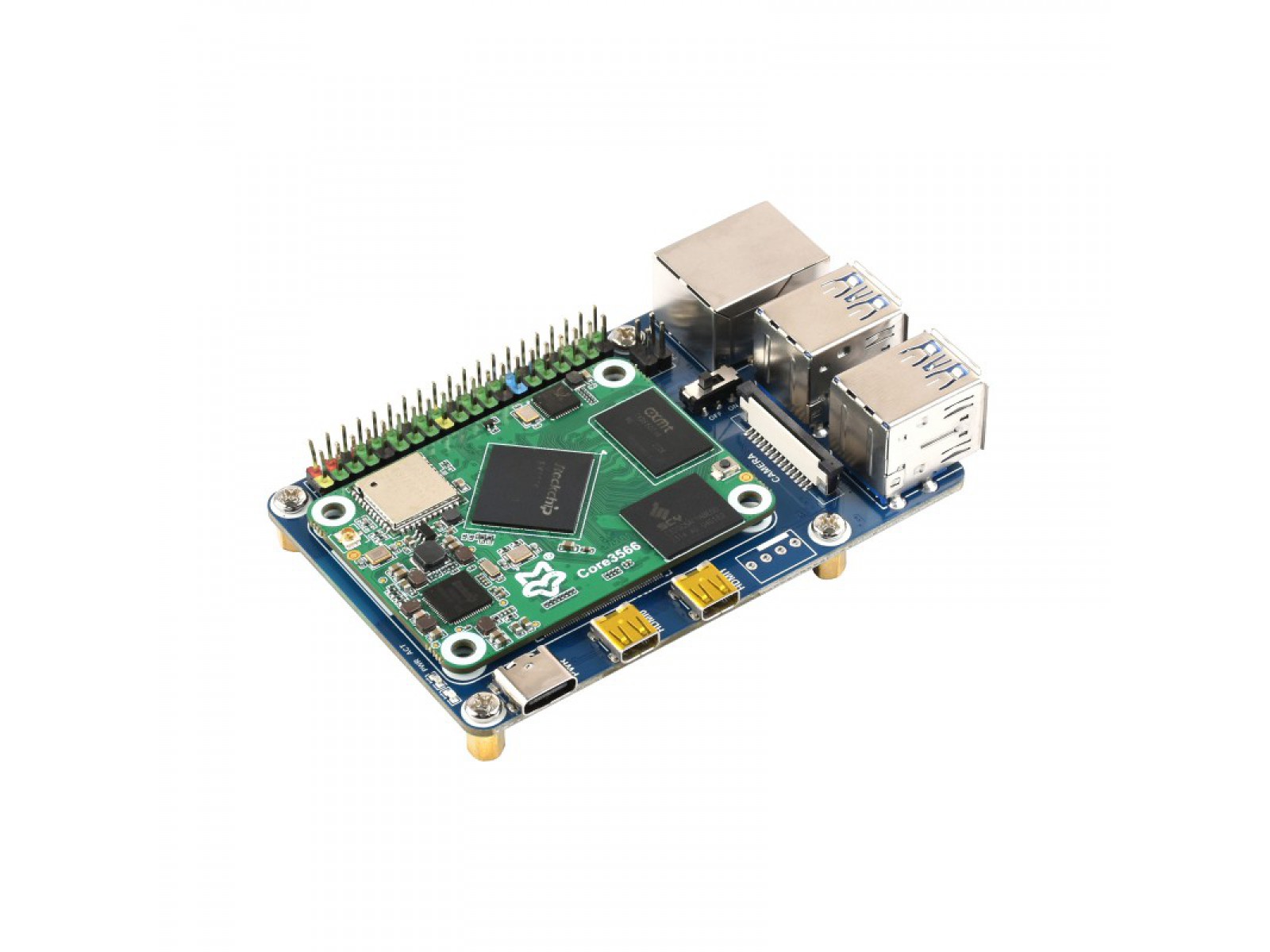 Core3566104032 Module, CM4 to Pi4B Adapter Board Kit, Rockchip