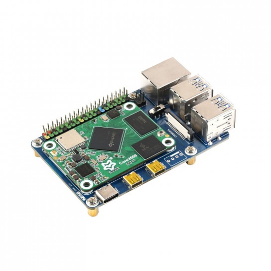 Core3566102032 Module, CM4 to Pi4B Adapter Board Kit, Rockchip RK3566 Quad-core Processor, Compatible With Raspberry Pi CM4	
