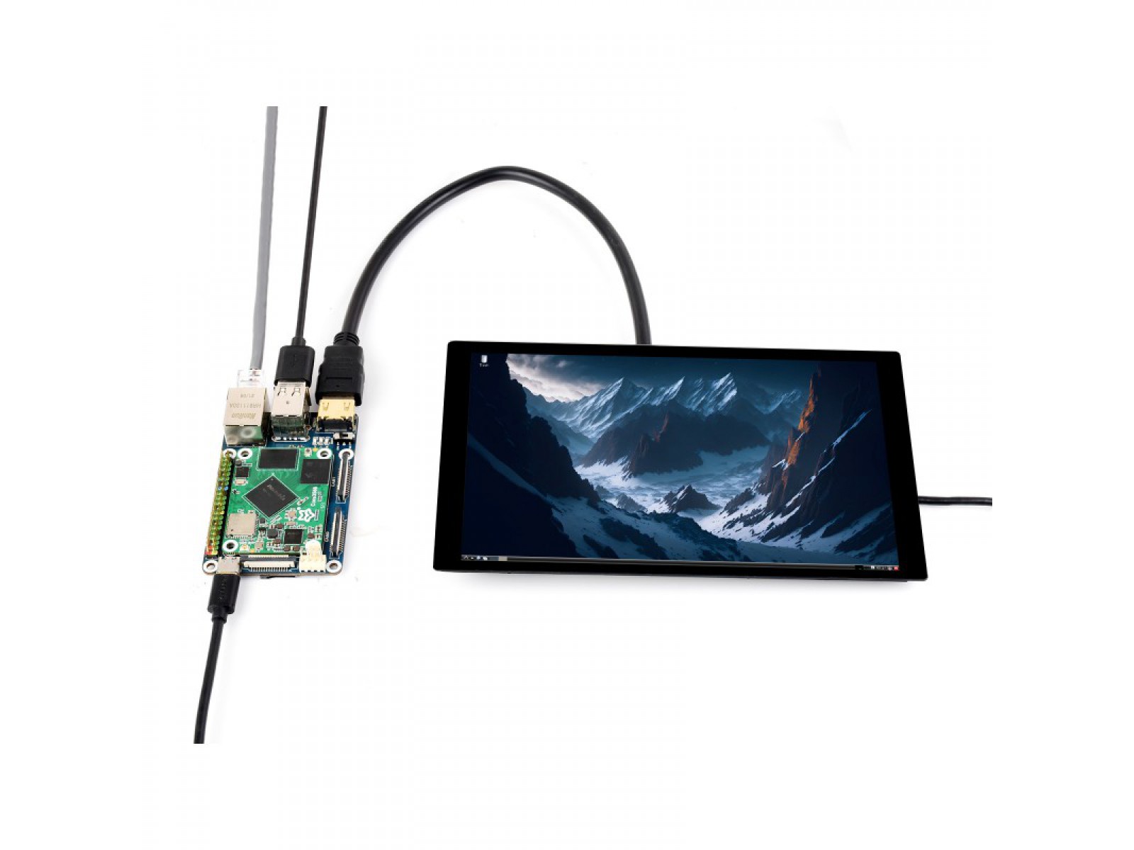 Core3566104032 Module, CM4 Base Board + 8inch touch Display Kit, Rockchip RK3566 Quad-core Processor, Compatible With Raspberry Pi CM4	
