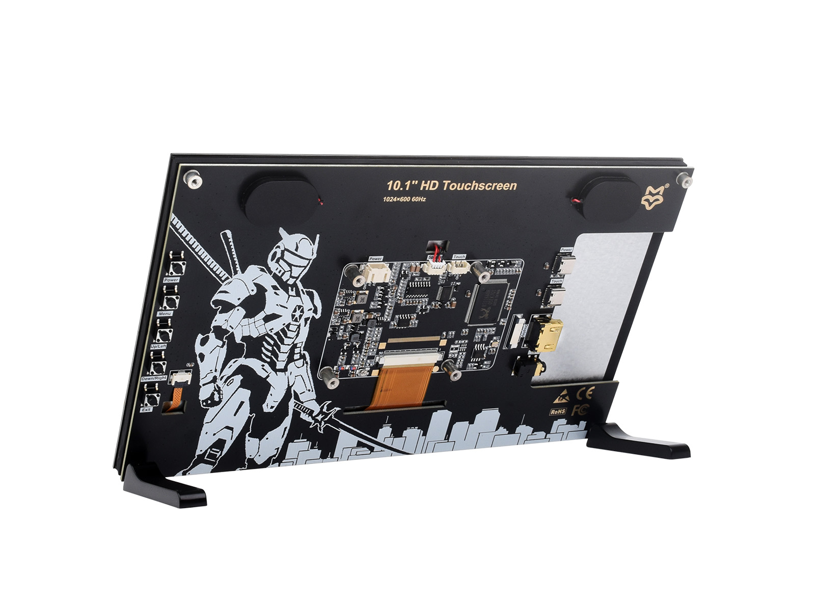 10.1inch HD Capacitive Touch Screen, 1024×600 Resolution, HDMI Interface, IPS Display, 10-Point Touch