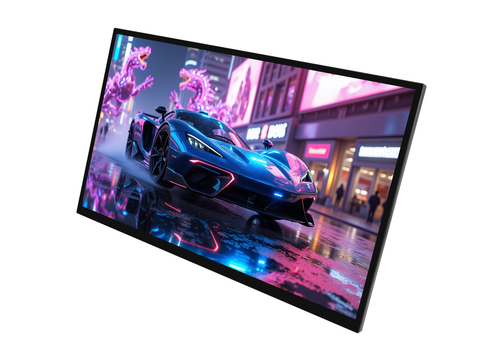 Luckfox 18.5inch Touch Monitor With Stand, 1920 × 1080 Resolution, 120Hz Refresh Rate, Mini HDMI / Type-C Display Ports, IPS Screen, 10-Point Touch