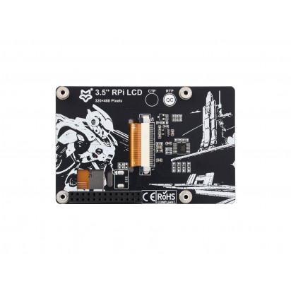 3.5inch Resistive Touch Display for Raspberry Pi, IPS Panel, 320×480 Resolution, 5-point Touch