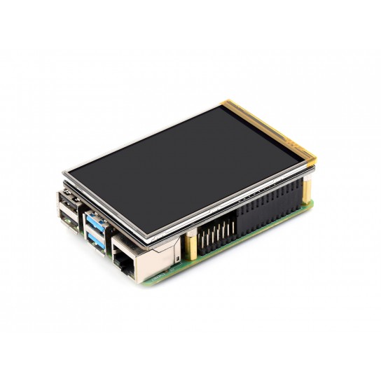 3.5inch Resistive Touch Display for Raspberry Pi, IPS Panel, 320×480 Resolution, 5-point Touch