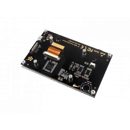 5inch DSI Capacitive Touch Display, 800×480 Pixels, DSI Interface, IPS Panel, 178° Wide Viewing Angle, Up To 5-point Touch