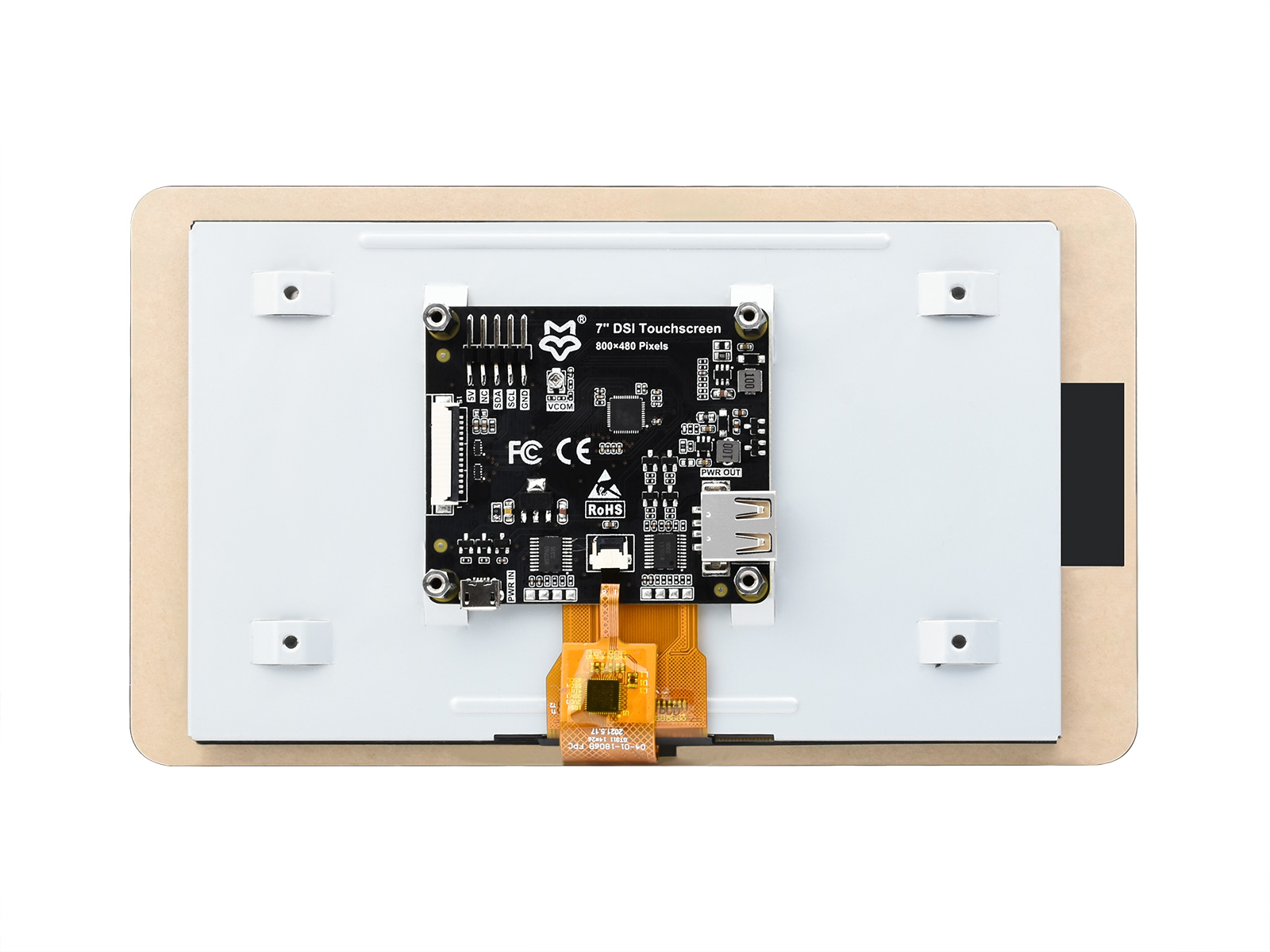 7inch DSI Touch Display, 7inch Capacitive Touch Display, DSI Interface, IPS Screen, 800×480, 5-Point Touch