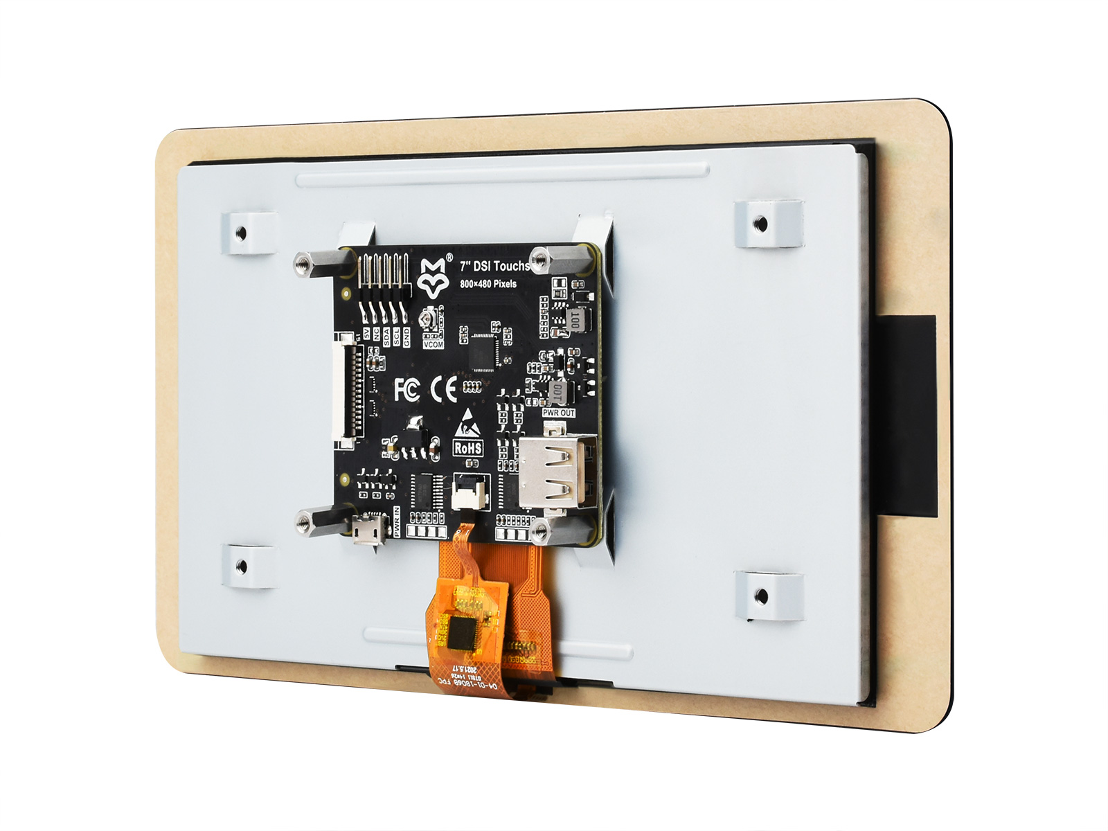 7inch DSI Touch Display, 7inch Capacitive Touch Display, DSI Interface, IPS Screen, 800×480, 5-Point Touch