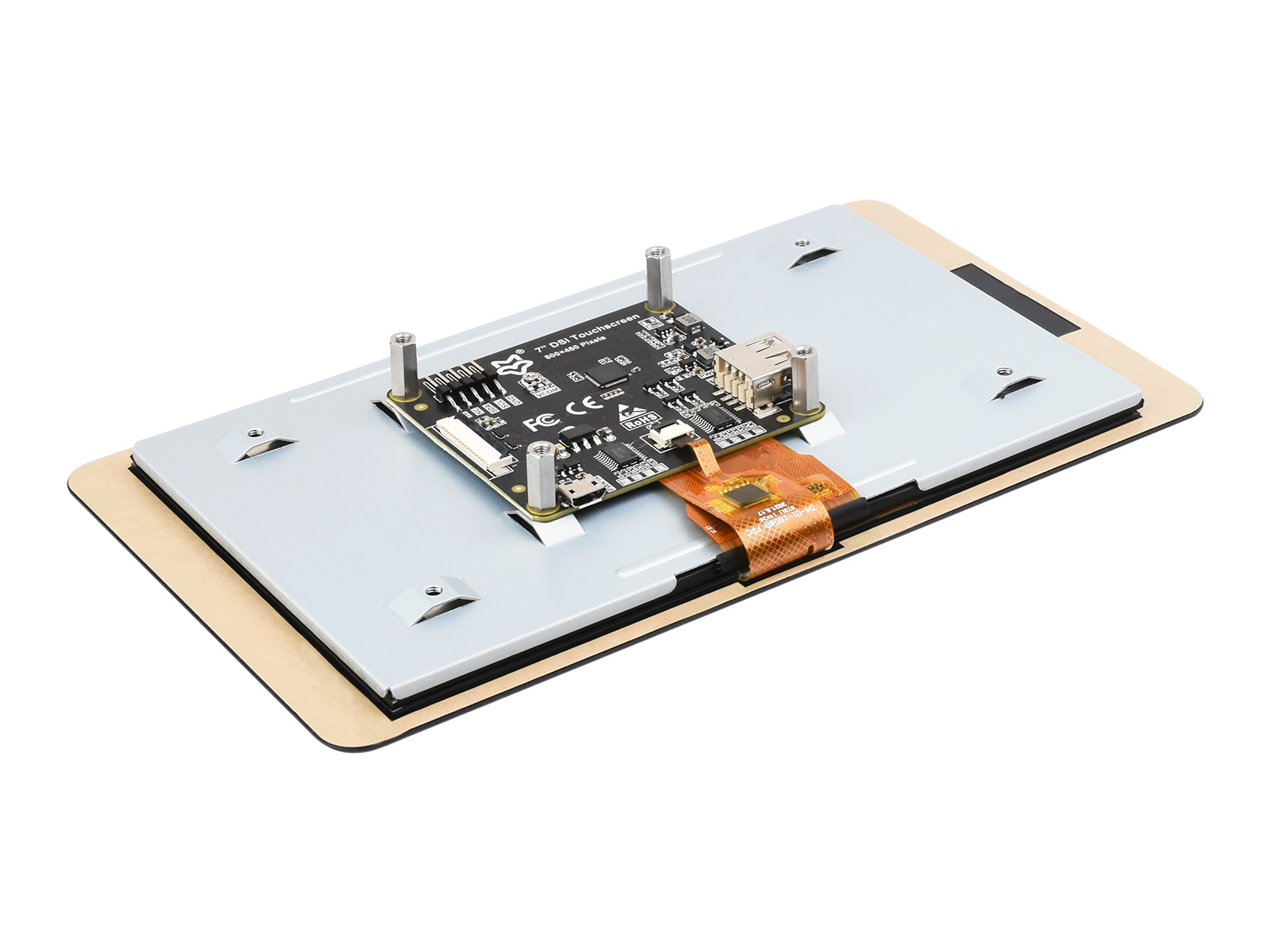 7inch DSI Touch Display, 7inch Capacitive Touch Display, DSI Interface, IPS Screen, 800×480, 5-Point Touch