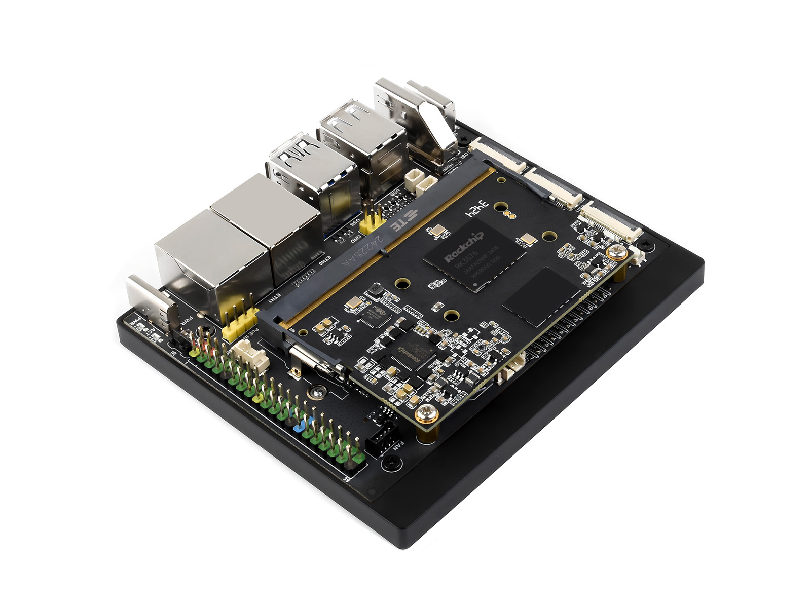 Luckfox Core3576 Edge Computing Development Board, Rockchip RK3576 Octa-Core 2.2GHz Processor, Features A big.LITTLE Architecture, 6 TOPS Computing Power NPU