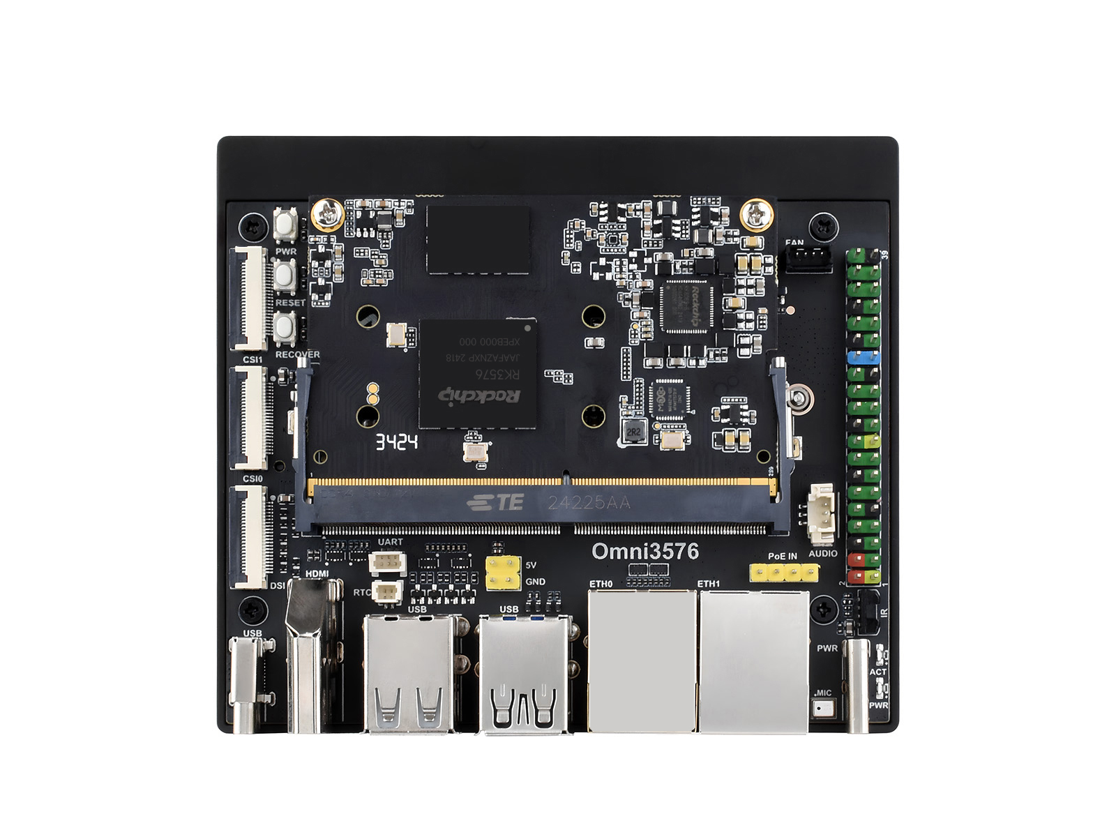 Luckfox Core3576 Edge Computing Development Board, Rockchip RK3576 Octa-Core 2.2GHz Processor, Features A big.LITTLE Architecture, 6 TOPS Computing Power NPU