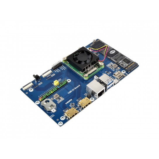 Luckfox CM5 IO Board For Compute Module 5, Dual HDMI Ports, Dual USB3.0 Ports, PoE Gigabit Ethernet RJ45 connector, PCIe M.2 Slot, for all Variants of CM5
