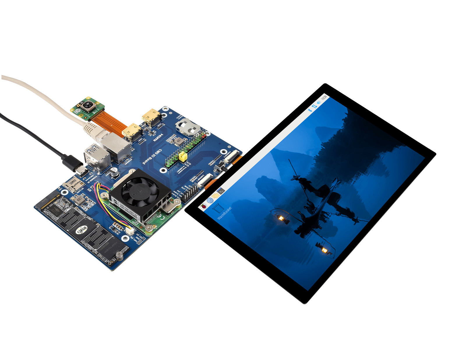 Luckfox CM5 IO Board For Compute Module 5, Dual HDMI Ports, Dual USB3.0 Ports, PoE Gigabit Ethernet RJ45 connector, PCIe M.2 Slot, for all Variants of CM5