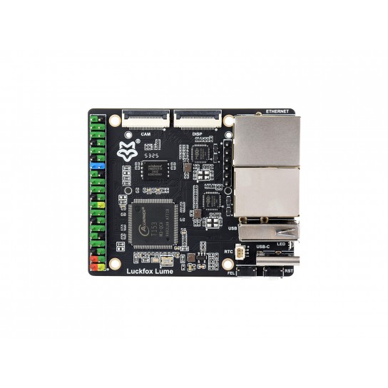Luckfox Lume High-Performance Linux Development Board, Based On The Allwinner T153 Multi-core Heterogeneous Industrial Processor, Dual Gigabit Ethernet Ports, Built-in 128MB DDR3 Memory And 256MB Flash Storage