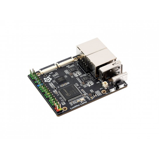 Luckfox Lume High-Performance Linux Development Board, Based On The Allwinner T153 Multi-core Heterogeneous Industrial Processor, Dual Gigabit Ethernet Ports, Built-in 128MB DDR3 Memory And 256MB Flash Storage