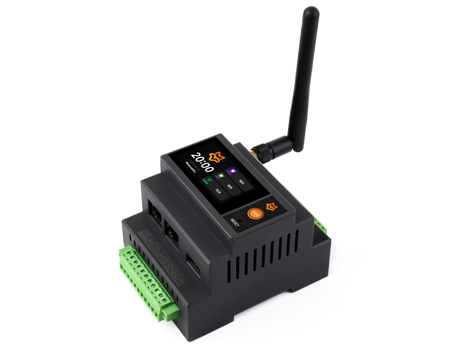 Luckfox Lyra PLC, Core3506-based Linux Programmable Logic Controller with 1.9-inch LCD Touchscreen, Extensive Industrial I/O and Remote Management