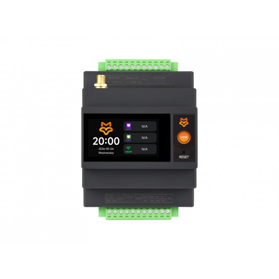 Luckfox Lyra PLC, Core3506-based Linux Programmable Logic Controller with 1.9-inch LCD Touchscreen, Extensive Industrial I/O and Remote Management