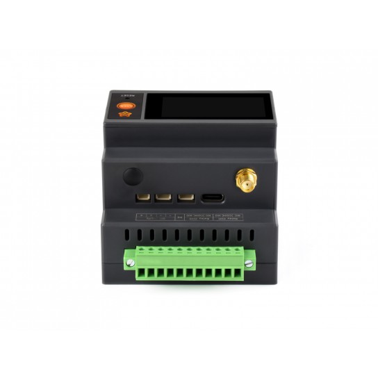 Luckfox Lyra PLC, Core3506-based Linux Programmable Logic Controller with 1.9-inch LCD Touchscreen, Extensive Industrial I/O and Remote Management