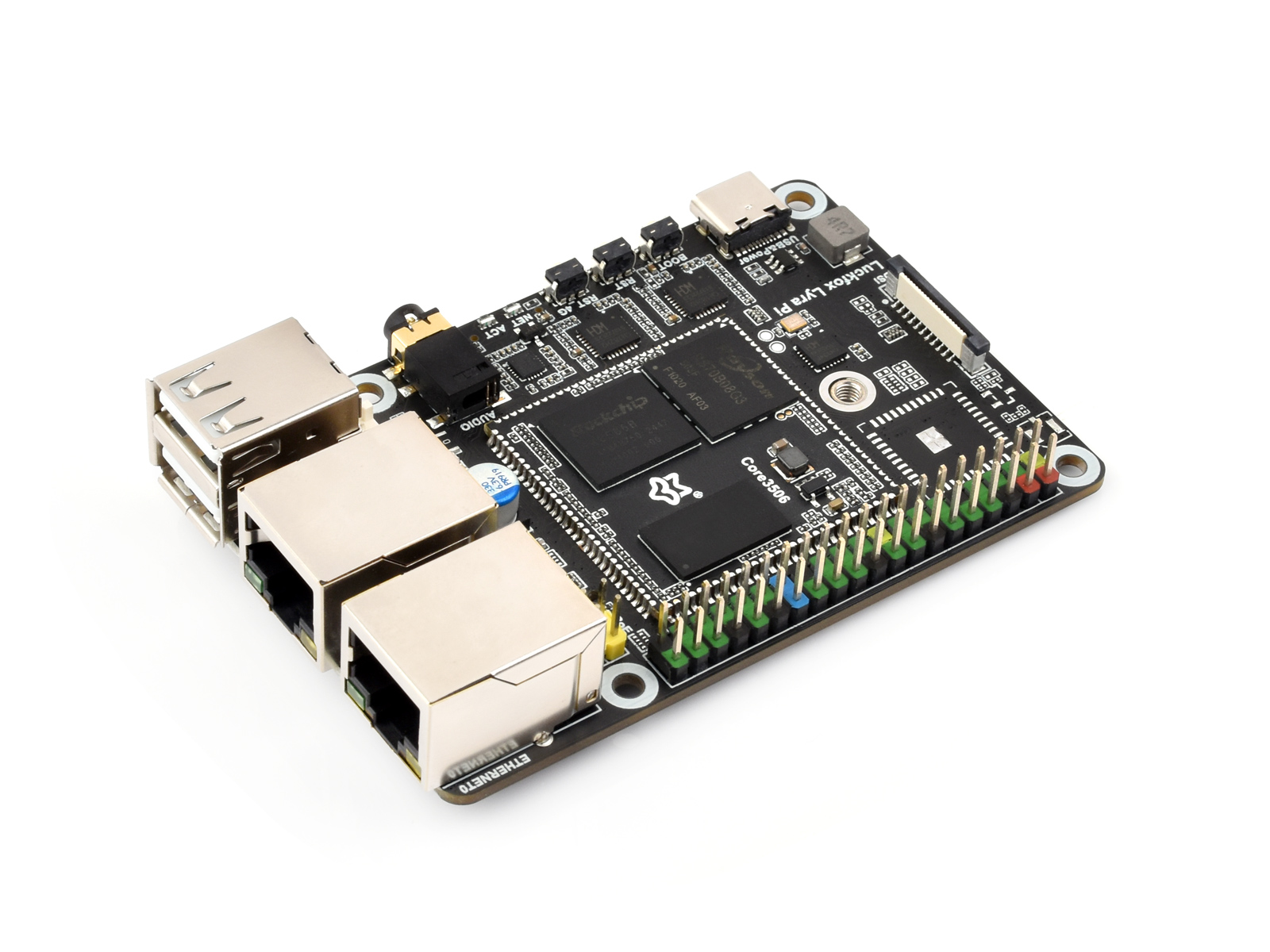 Luckfox Lyra Pi Linux Micro Development Board, Based On Luckfox Core3506 Core Board, Integrates Triple-core ARM Cortex-A7 and ARM Cortex-M0 Processors