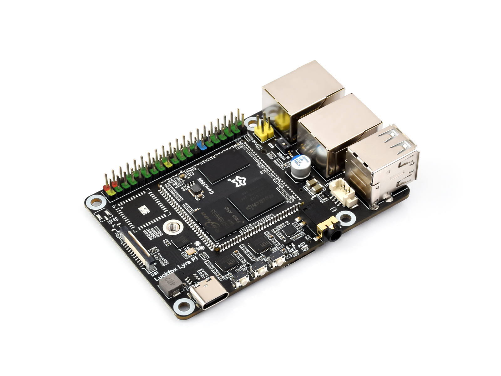 Luckfox Lyra Pi Linux Micro Development Board, Based On Luckfox Core3506 Core Board, Integrates Triple-core ARM Cortex-A7 and ARM Cortex-M0 Processors