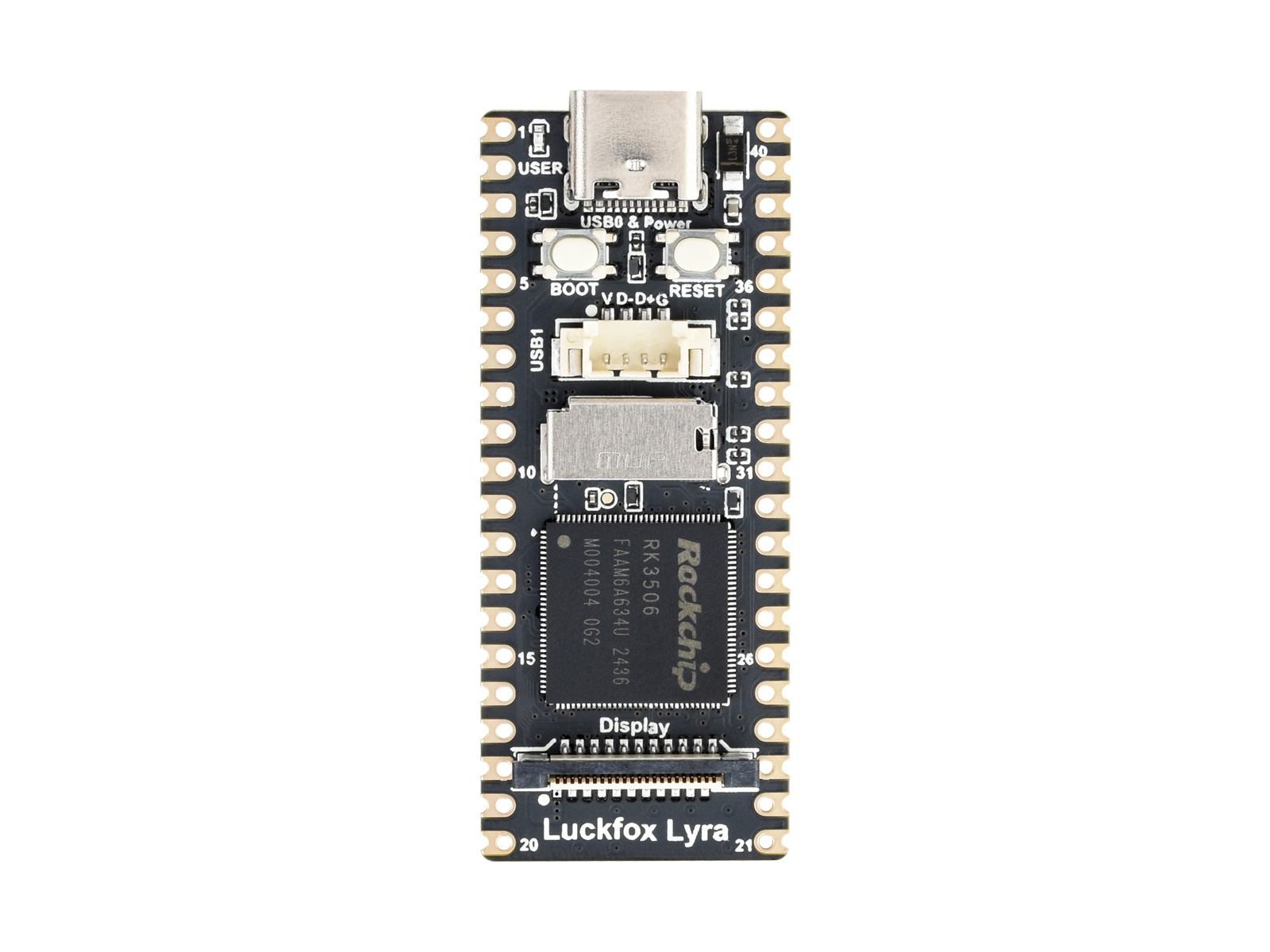 Luckfox Lyra RK3506G2 Linux Micro Development Board, Integrates Tripe-core ARM Cortex-A7 and ARM Cortex-M0 Processors