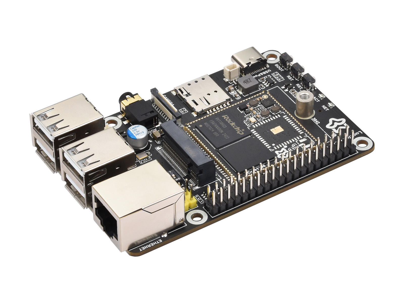 Luckfox Pico Pi Linux Micro Development Board, Based On Luckfox Core1106, 8GB eMMC, Supports Intelligent Encoding, Built-in Self-developed Third-generation ISP3.2, Up To 5MP Image Processing, Optional for Wireless / 4G Module