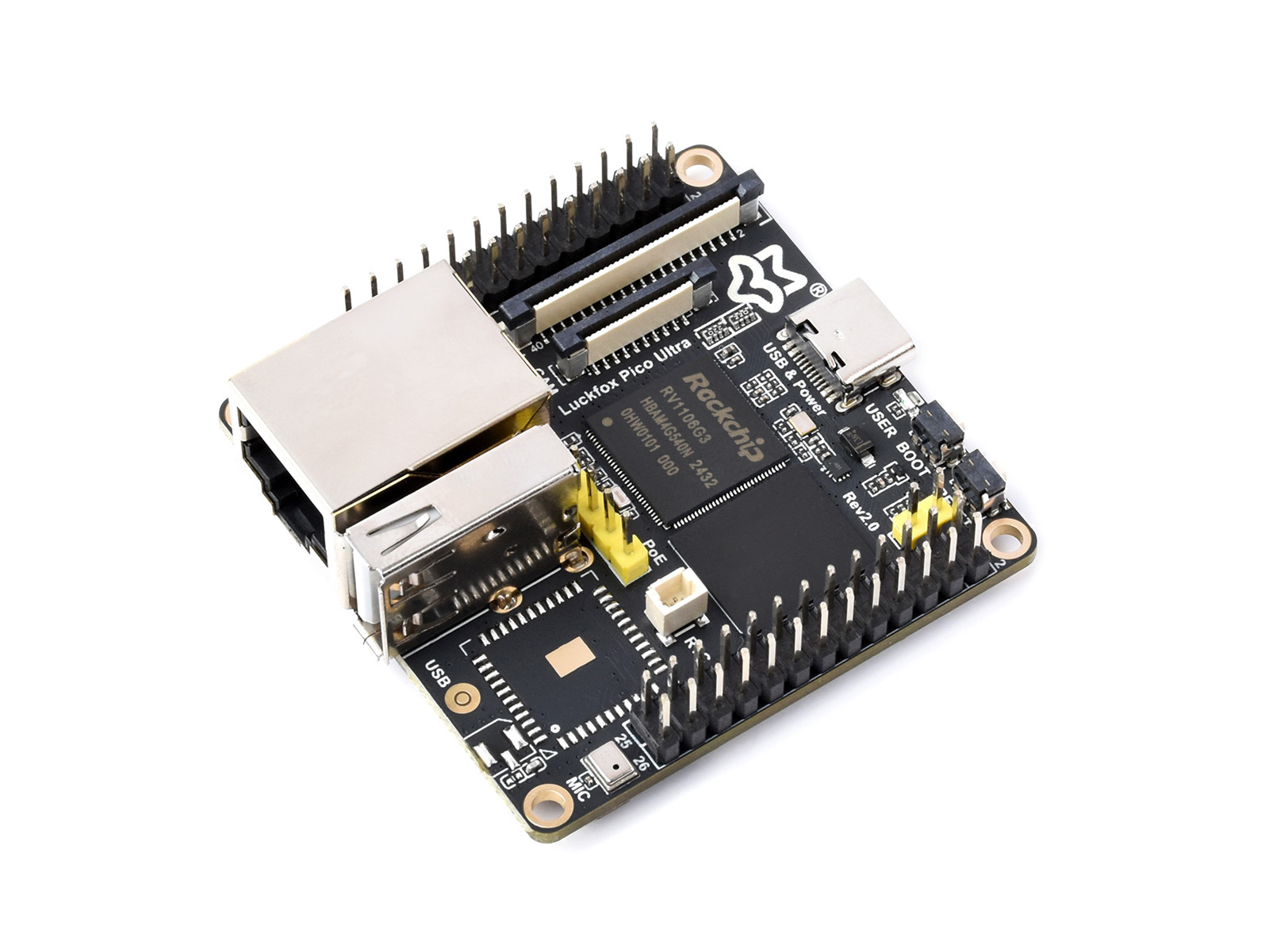 Luckfox Pico Ultra RV1106 Linux Micro Development Board, Integrates ARM Cortex-A7/RISC-V MCU/NPU/ISP Processors