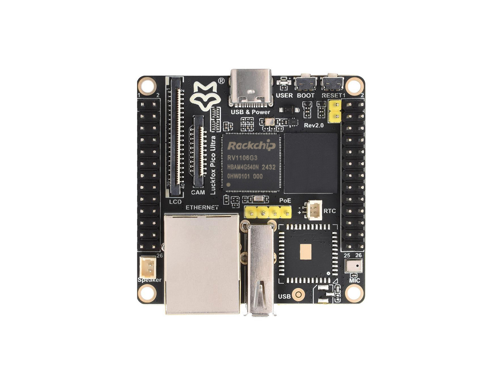 Luckfox Pico Ultra RV1106 Linux Micro Development Board, Integrates ARM Cortex-A7/RISC-V MCU/NPU/ISP Processors
