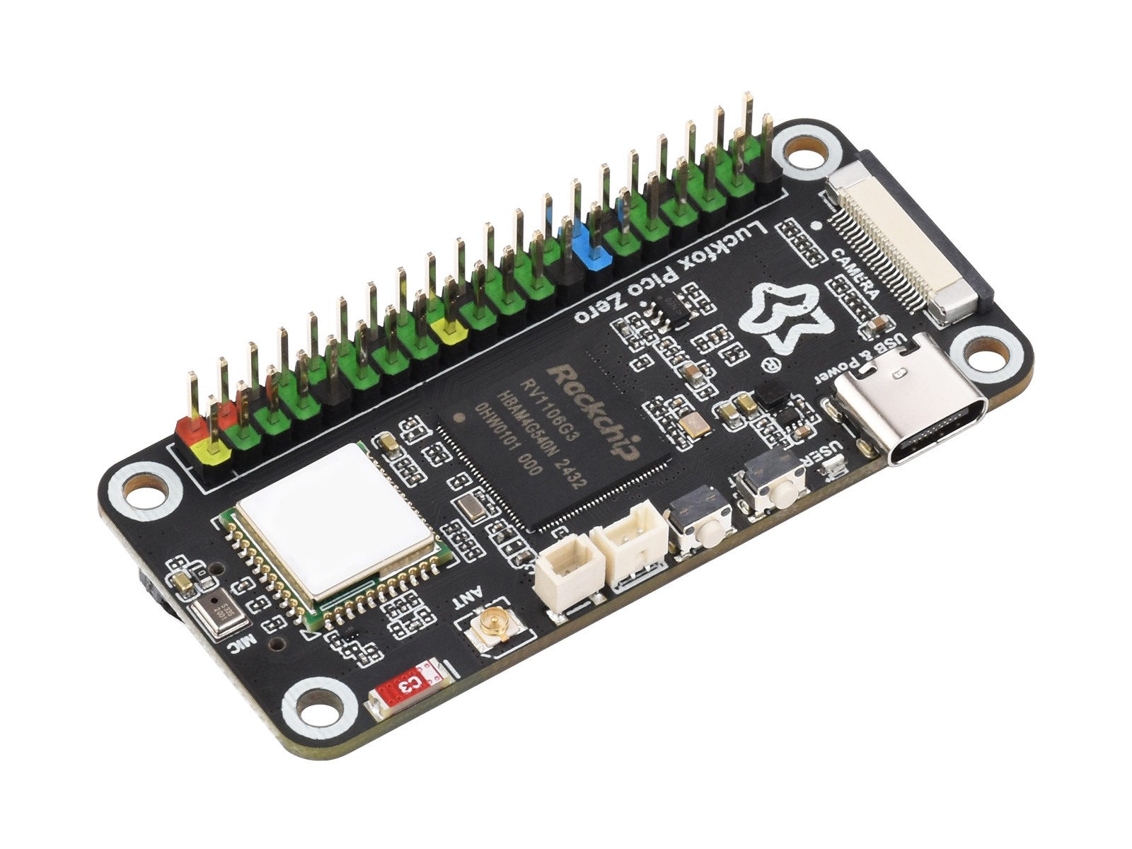 Luckfox Pico Zero Linux Micro Development Board, Based On Luckfox RV1106G3 Chip, 1 TOPS Computing Power, 8GB eMMC, With Wireless Module