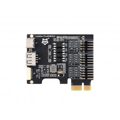 Luckfox PicoKVM Ext Expansion Board, Compatible With PCIe ×1 / ×4 / ×8 / ×16 Slots, Adapting Motherboard USB Ports, Works With Luckfox PicoKVM For Remote Power Management