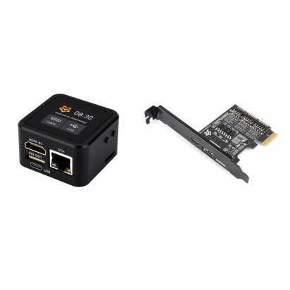 Luckfox PicoKVM Lightweight IP KVM Remote Management Tool, Supports 1920 × 1080@60fps HDMI Video Input and HID Signal Output for Device Control