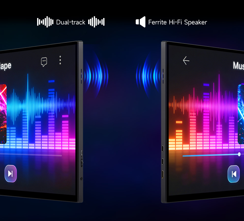 16inch 2K Touch Monitor with Stand, with dual-track speaker