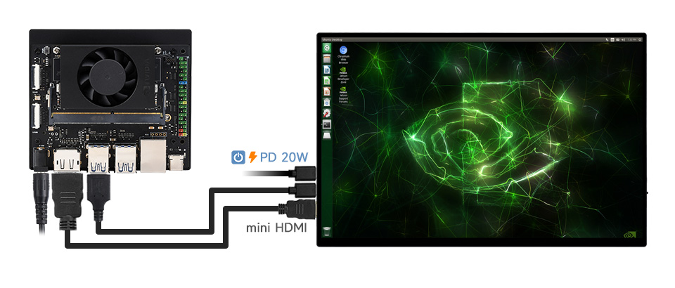 16inch 4K Touch Monitor with Stand, working with Jetson Series Board