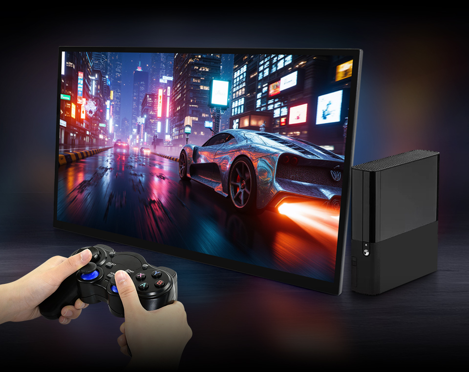  18.5inch Touch Monitor with Stand, smooth gaming experience
