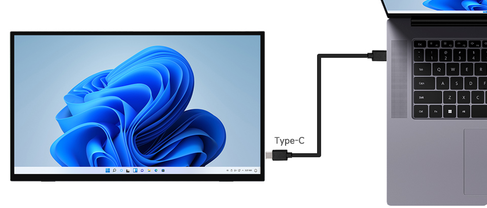  18.5inch Touch Monitor with Stand, working with Full-Featured Type-C PC