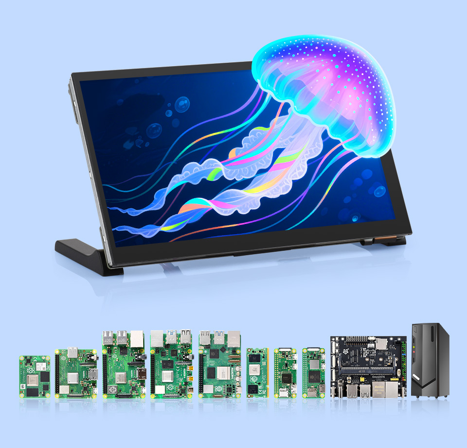 7-HD-Touchscreen-V4, Raspberry Pi, Luckfox RK3576, PC support