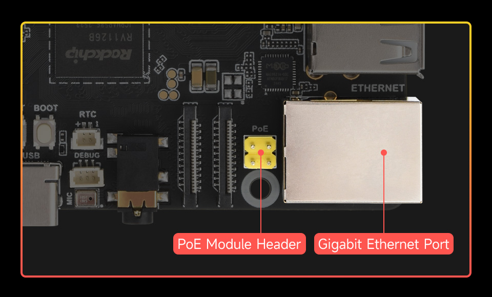 Luckfox Aura 200/400, supports Gigabit PoE Ethernet port