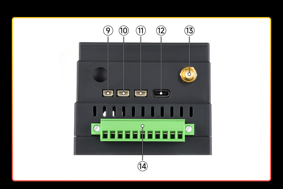 Luckfox Lyra PLC on-board interface introduction back side
