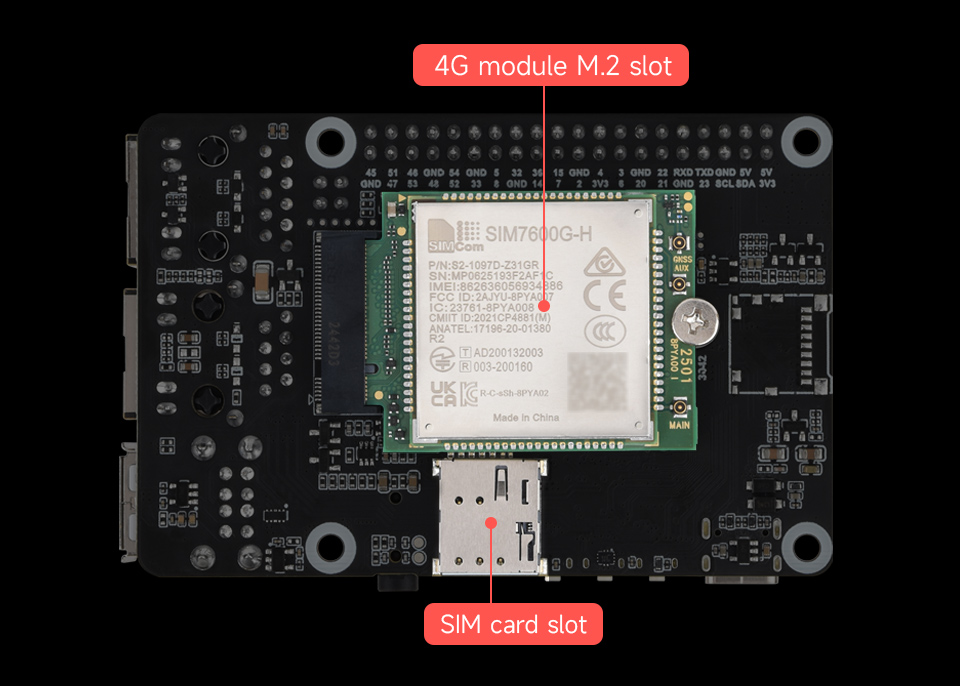 Luckfox Lyra Pi series, onboard USB / M.2 slot DIP switch