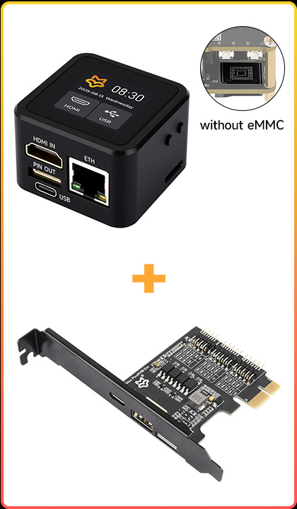 Luckfox PicoKVM,  Full version (with metal case and 1.54inch touch display)